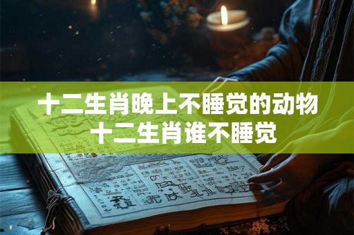 十二生肖晚上不睡觉的动物  十二生肖谁不睡觉