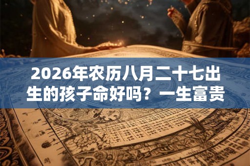 2026年农历八月二十七出生的孩子命好吗？一生富贵吗？