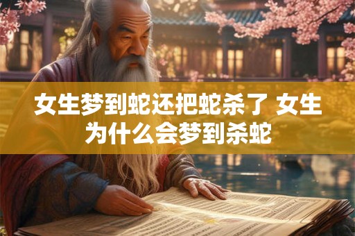 女生梦到蛇还把蛇杀了 女生为什么会梦到杀蛇