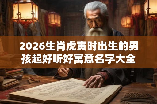 2026生肖虎寅时出生的男孩起好听好寓意名字大全 2026生肖虎寅时出生的男孩起好听好寓意名字大全