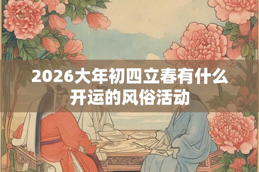 2026大年初四立春有什么开运的风俗活动