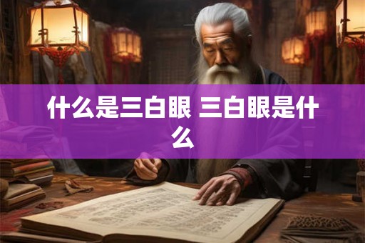 什么是三白眼 三白眼是什么 什么是三白眼 三白眼是什么