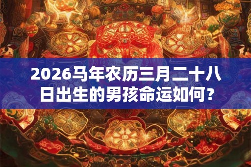 2026马年农历三月二十八日出生的男孩命运如何？