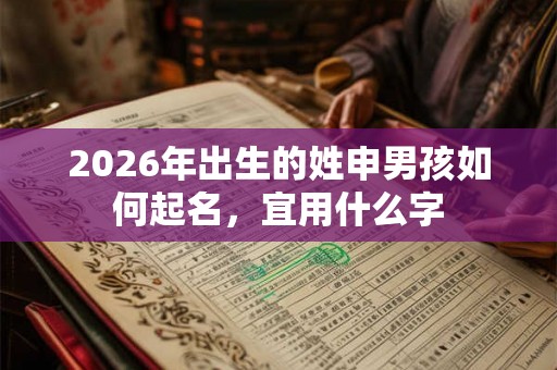 2026年出生的姓申男孩如何起名，宜用什么字