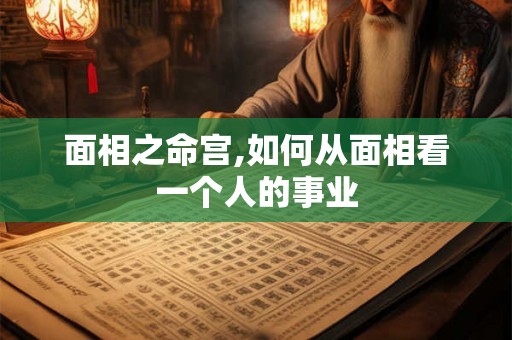 面相之命宫,如何从面相看一个人的事业 面相之命宫,如何从面相看一个人的事业