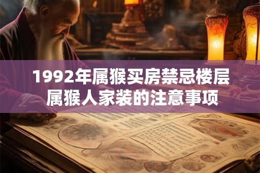 1992年属猴买房禁忌楼层 属猴人家装的注意事项 1992年属猴买房禁忌楼层 属猴人家装的注意事项