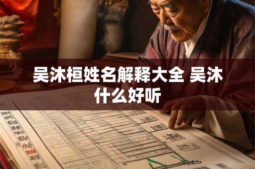 吴沐桓姓名解释大全 吴沐什么好听 吴沐桓姓名解释大全 吴沐什么好听