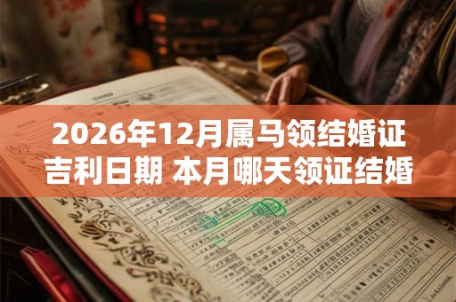 2026年12月属马领结婚证吉利日期 本月哪天领证结婚好