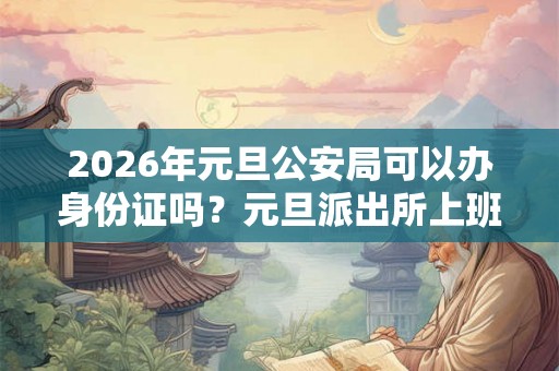 2026年元旦公安局可以办身份证吗？元旦派出所上班吗？