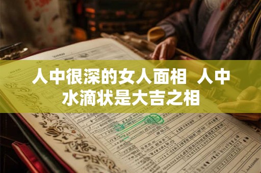人中很深的女人面相  人中水滴状是大吉之相