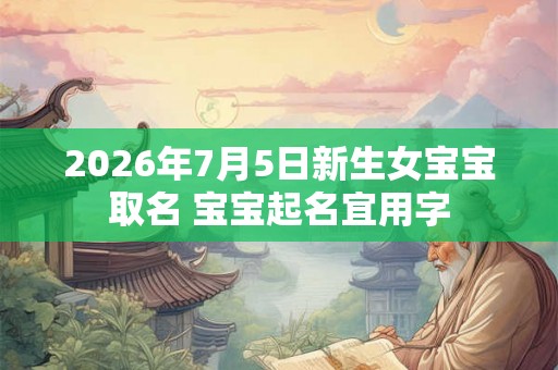 2026年7月5日新生女宝宝取名 宝宝起名宜用字
