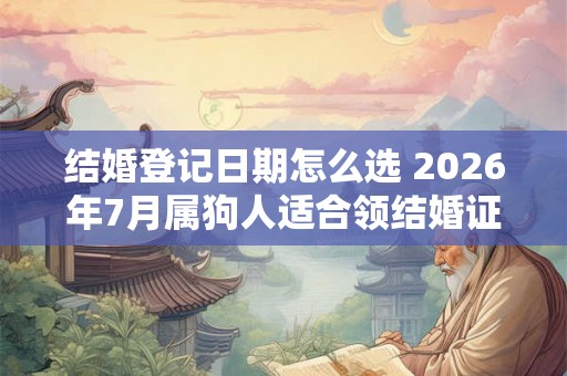 结婚登记日期怎么选 2026年7月属狗人适合领结婚证的日子