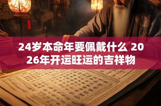 24岁本命年要佩戴什么 2026年开运旺运的吉祥物 24岁本命年要佩戴什么 2026年开运旺运的吉祥物