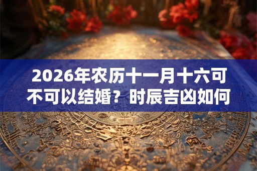 2026年农历十一月十六可不可以结婚？时辰吉凶如何？