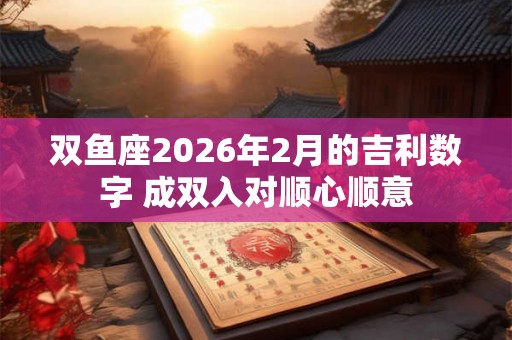 双鱼座2026年2月的吉利数字 成双入对顺心顺意 双鱼座2026年2月的吉利数字 成双入对顺心顺意