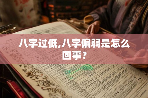 八字过低,八字偏弱是怎么回事？