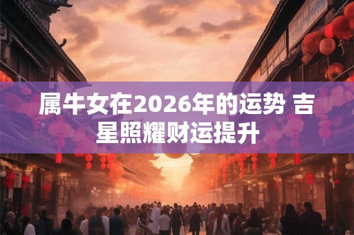 属牛女在2026年的运势 吉星照耀财运提升