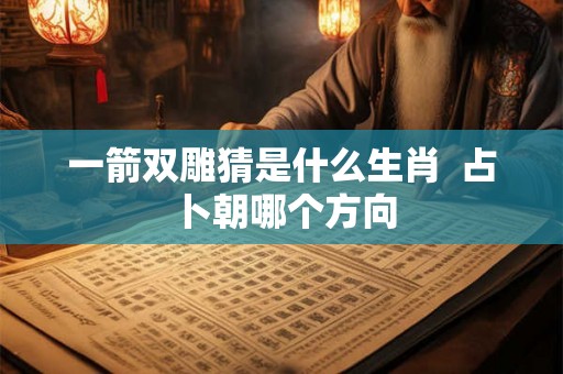 一箭双雕猜是什么生肖  占卜朝哪个方向