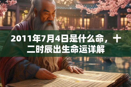 2011年7月4日是什么命,十二时辰出生命运详解 2011年7月4日是什么命,十二时辰出生命运详解