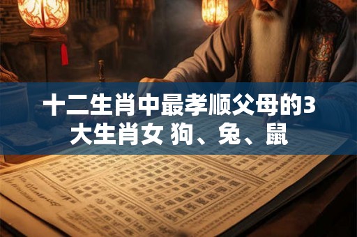 十二生肖中最孝顺父母的3大生肖女 狗、兔、鼠
