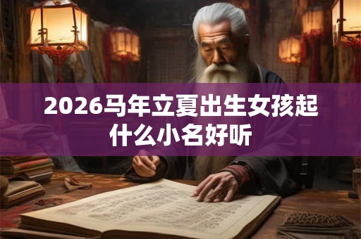 2026马年立夏出生女孩起什么小名好听