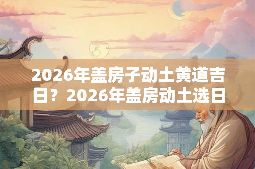 2026年盖房子动土黄道吉日?2026年盖房动土选日子 2026年盖房子动土黄道吉日?2026年盖房动土选日子