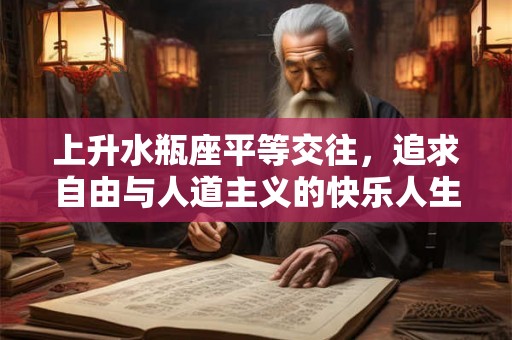 上升水瓶座平等交往，追求自由与人道主义的快乐人生