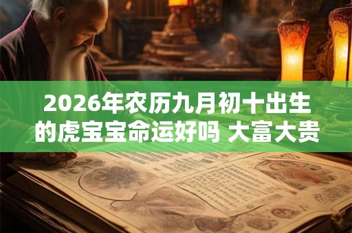 2026年农历九月初十出生的虎宝宝命运好吗 大富大贵吗