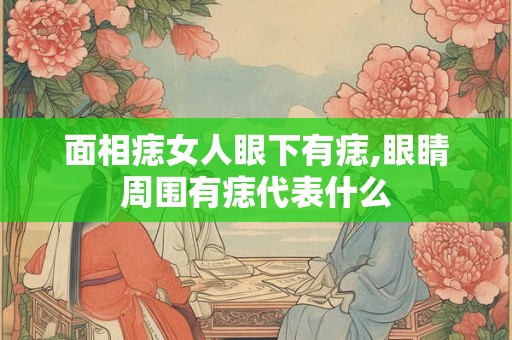 面相痣女人眼下有痣,眼睛周围有痣代表什么