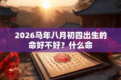 2026马年八月初四出生的命好不好？什么命