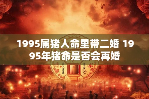 1995属猪人命里带二婚 1995年猪命是否会再婚