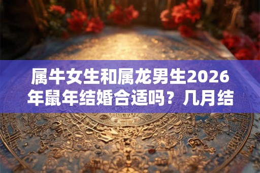 属牛女生和属龙男生2026年鼠年结婚合适吗?几月结婚最吉利? 属牛女生和属龙男生2026年鼠年结婚合适吗?几月结婚最吉利?