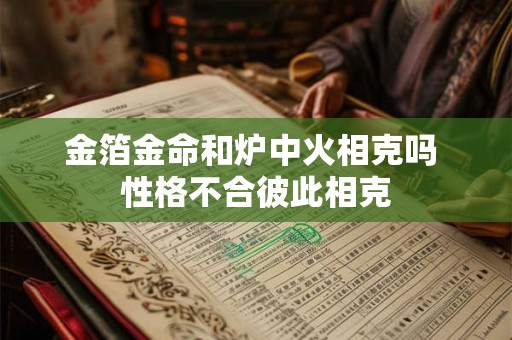 金箔金命和炉中火相克吗 性格不合彼此相克