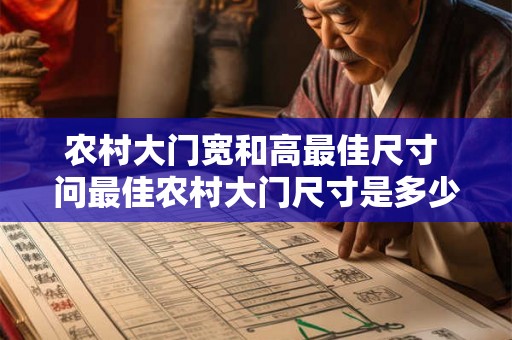 农村大门宽和高最佳尺寸 问最佳农村大门尺寸是多少