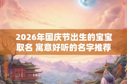 2026年国庆节出生的宝宝取名 寓意好听的名字推荐