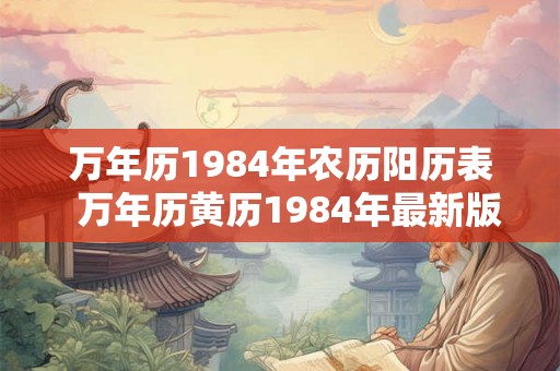 万年历1984年农历阳历表  万年历黄历1984年最新版本