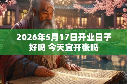 2026年5月17日开业日子好吗 今天宜开张吗 2026年5月17日开业日子好吗 今天宜开张吗