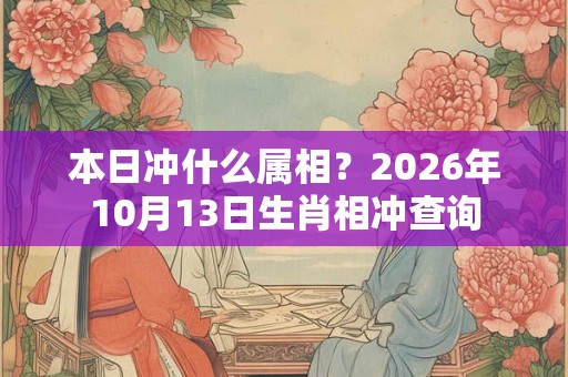 本日冲什么属相？2026年10月13日生肖相冲查询