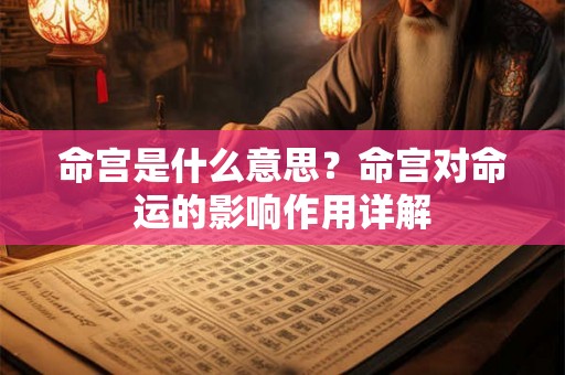命宫是什么意思？命宫对命运的影响作用详解