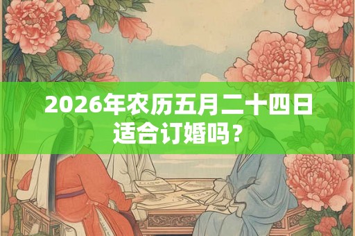 2026年农历五月二十四日适合订婚吗？