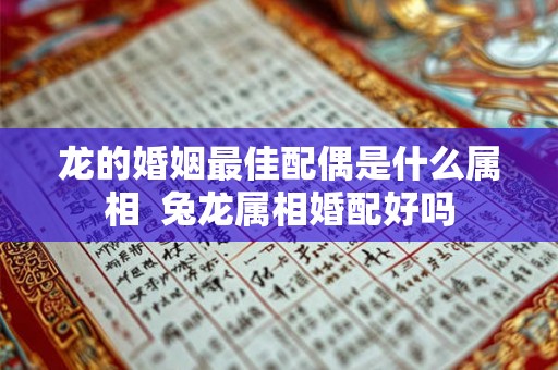 龙的婚姻最佳配偶是什么属相  兔龙属相婚配好吗