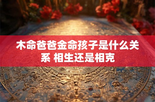 木命爸爸金命孩子是什么关系 相生还是相克