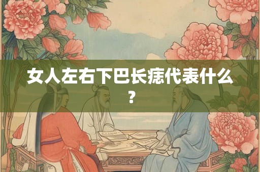 女人左右下巴长痣代表什么？