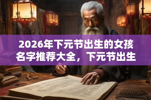 2026年下元节出生的女孩名字推荐大全，下元节出生人命运好吗？