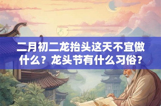 二月初二龙抬头这天不宜做什么？龙头节有什么习俗？