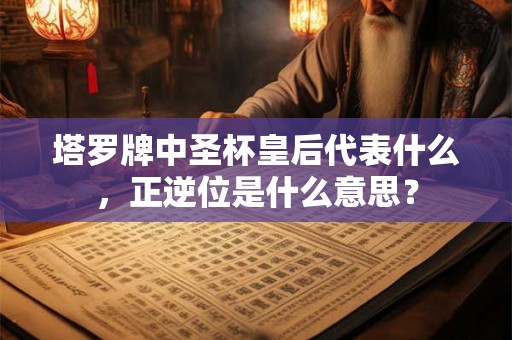 塔罗牌中圣杯皇后代表什么,正逆位是什么意思? 塔罗牌中圣杯皇后代表什么,正逆位是什么意思?