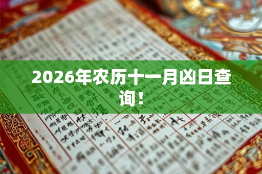 2026年农历十一月凶日查询！