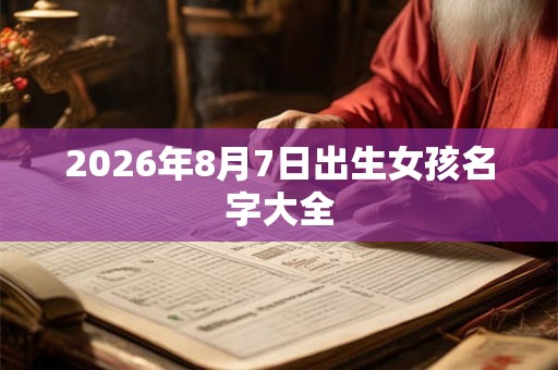2026年8月7日出生女孩名字大全