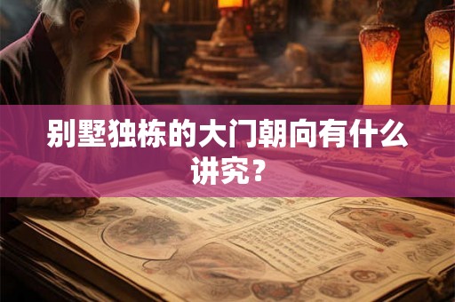别墅独栋的大门朝向有什么讲究？