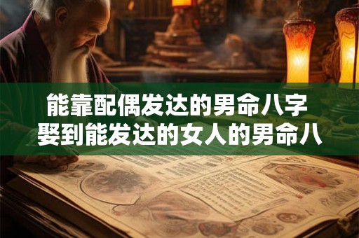 能靠配偶发达的男命八字 娶到能发达的女人的男命八字